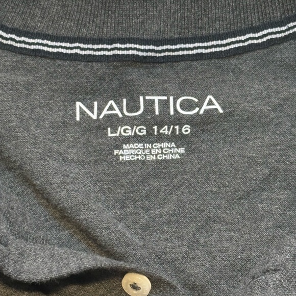 Nautica Boy's Charcoal Polo Shirt - Picture 5 of 5